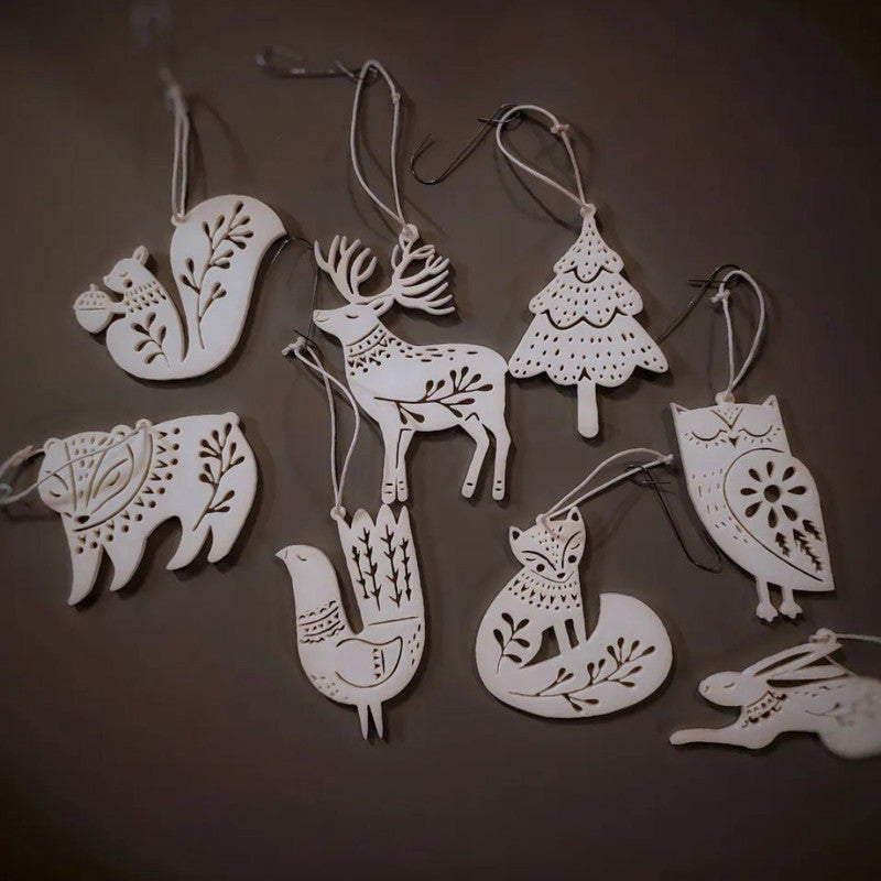 8 Animal Christmas Tree Decoration Set